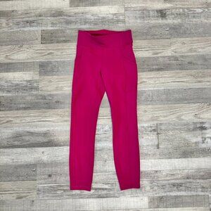 Lululemon Fuschia 7/8 Leggings Size 4 Excellent Condition, Pockets B36